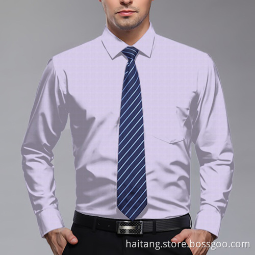 Business Check Bamboo fabric Ventilate Polyester Cloth